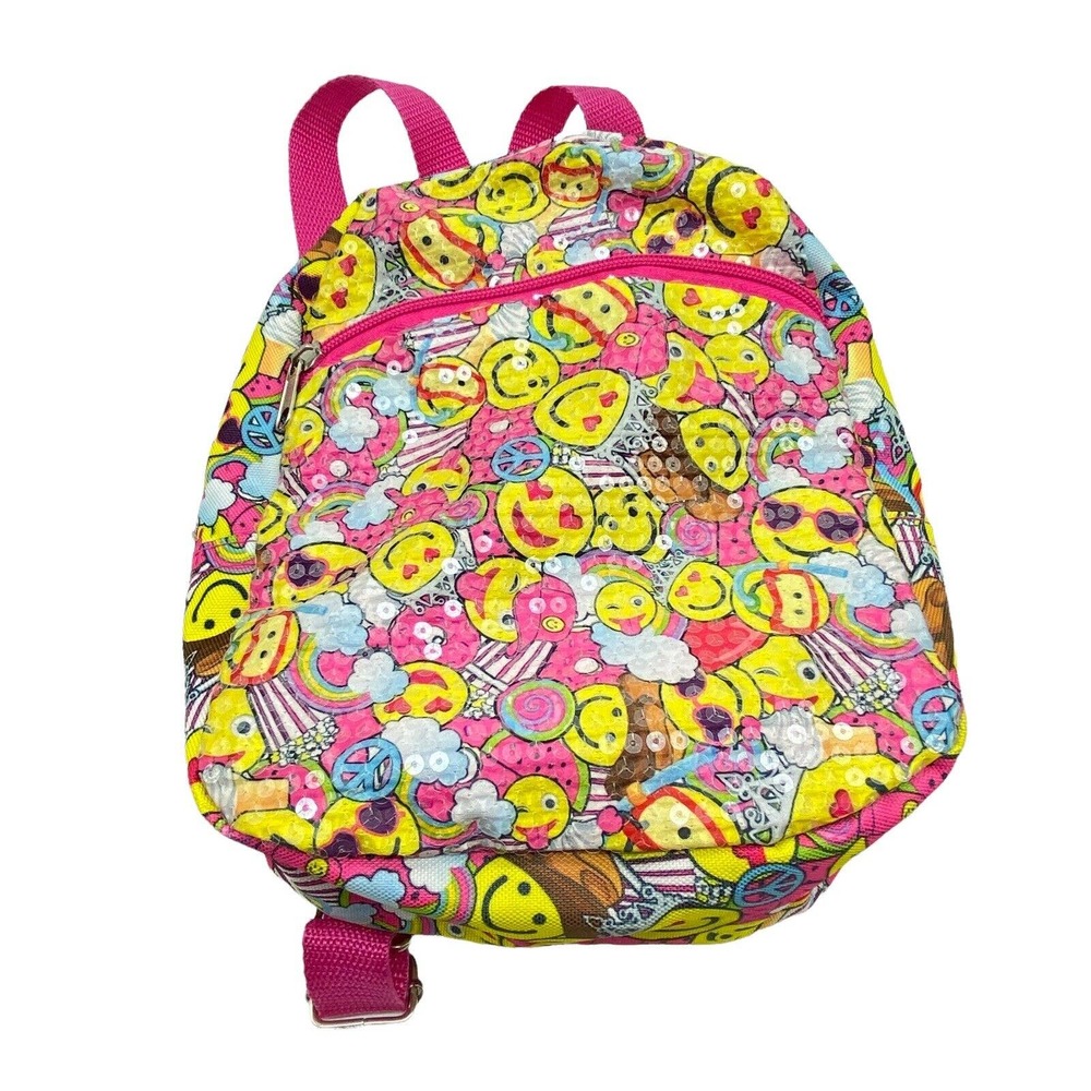 Small Emoji Sequin Back Pack - Preowned 10" x 10" x 3"